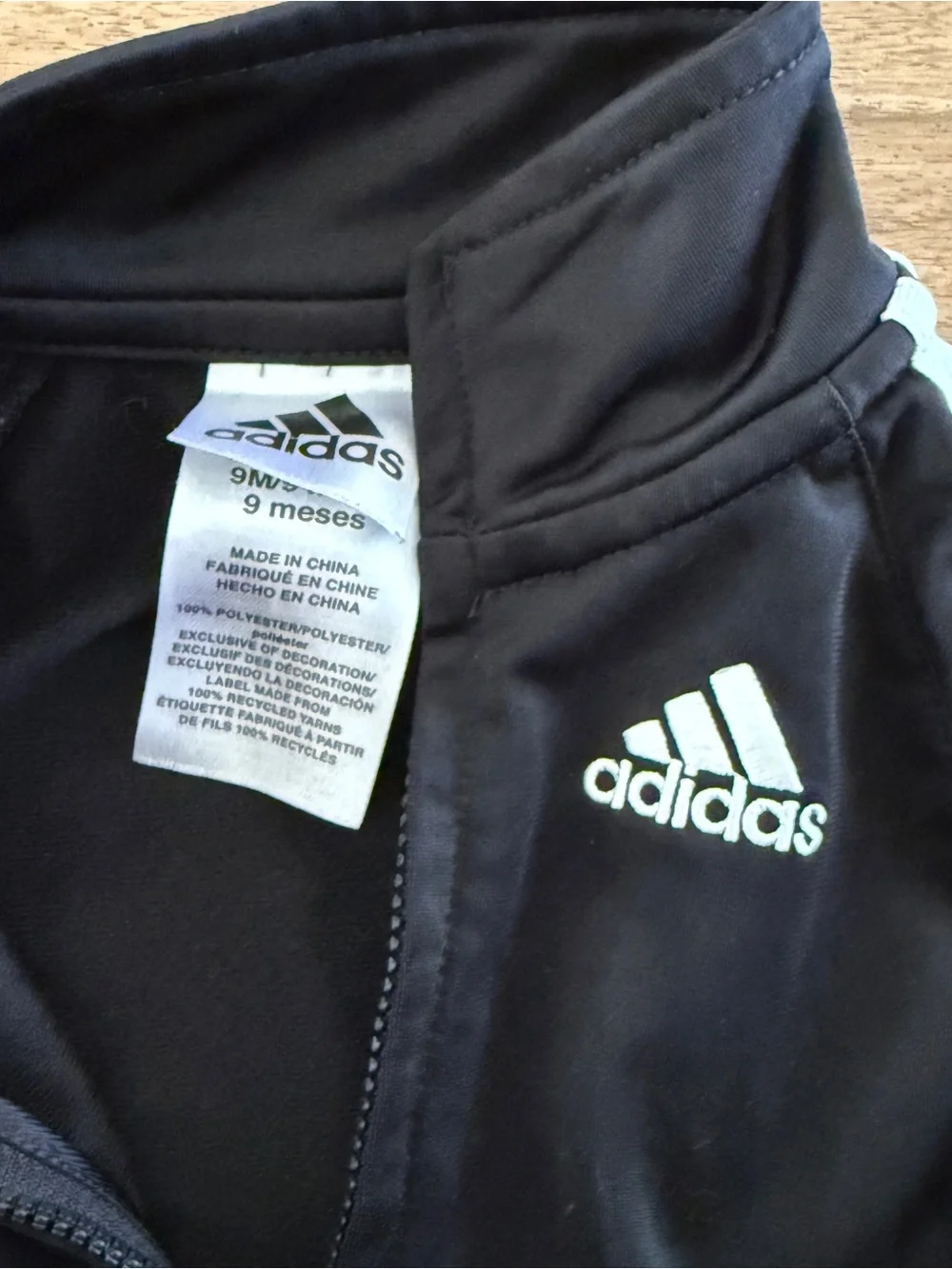 adidas Black and White Kids Track Jacket & Pants